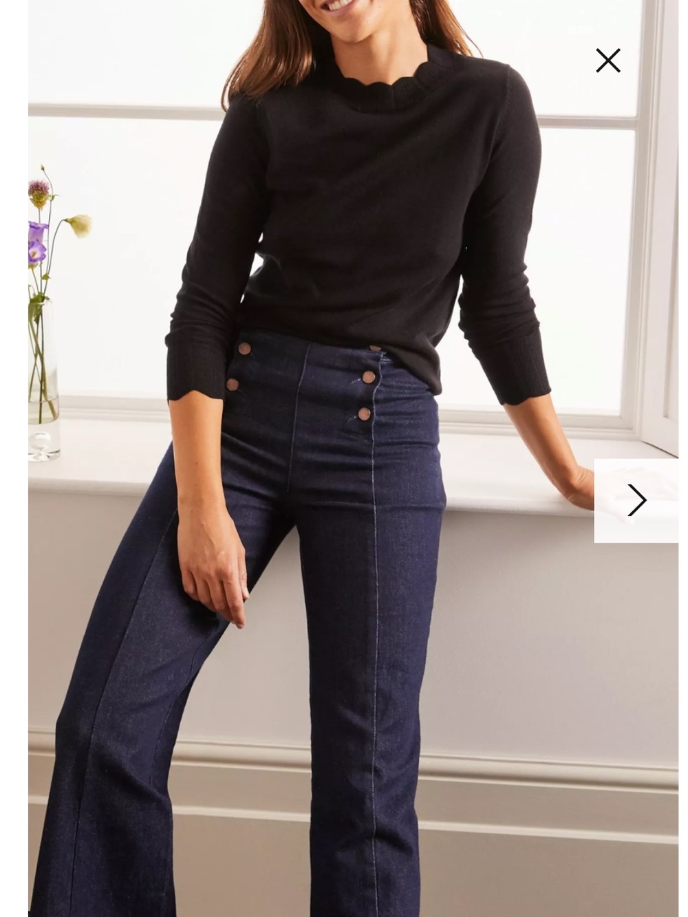 Boden Hambleden Scallop Neck Jumper